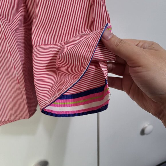 J. McLaughlin Women's SZ 6 Striped Button up Blouse Shirt - Picture 4 of 8
